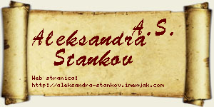 Aleksandra Stankov vizit kartica